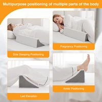 Memory Foam Wedge Pillow For Side Sleepers - Post-Surgery Recovery, Back Pain Relief, Pregnancy Support, Bedding Accessory With 2