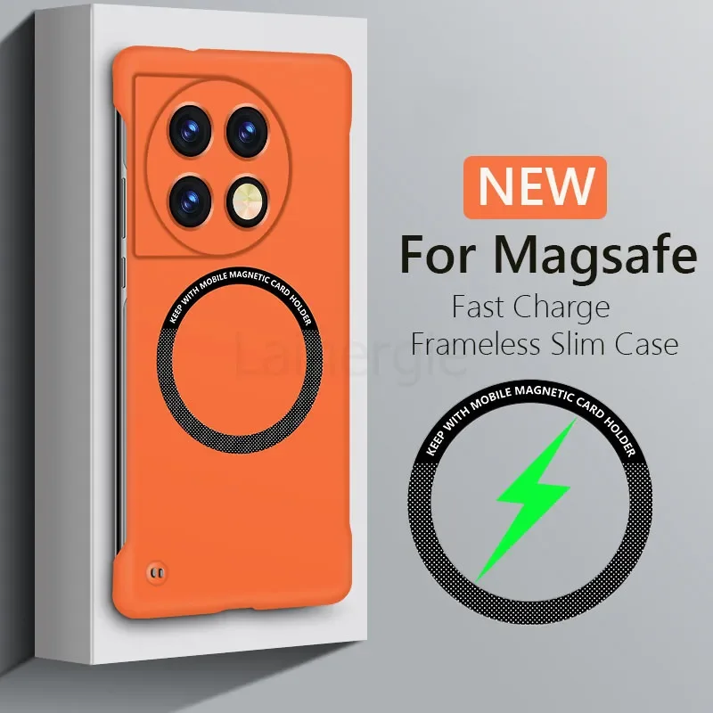 Frameless Slim Magnetic Case with Wireless Charging Compatibility