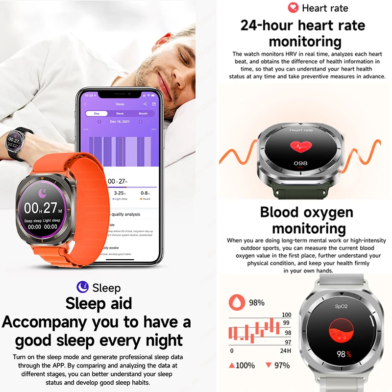 2026 New Watch 7 Ultra Smart Watch Men 3D Display Sport Bluetooth call SmartWatch GPS NFC Compass Blood oxygen Smartwatch Women 3