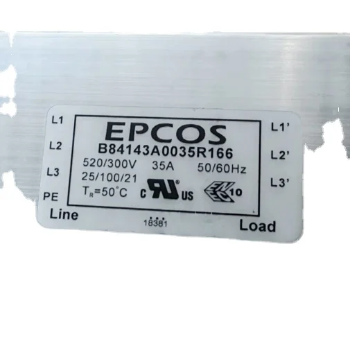 

Оригинальный трехпроводной трехфазный фильтр EPCOS B84143A0035R166 35A 520/320 в 25X6,8X6,5 см