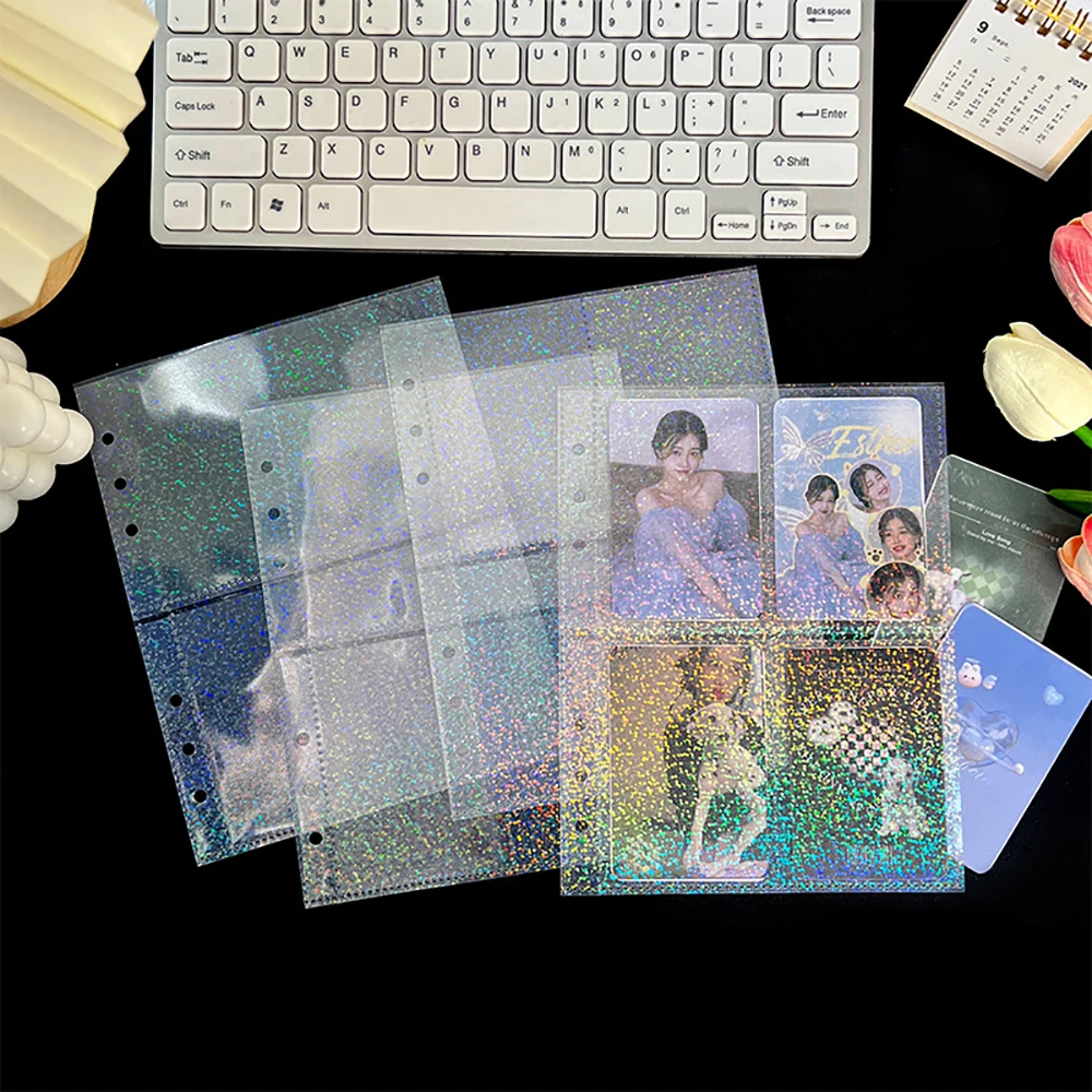 

10Pcs A5 Transparent Photo Album Binder Replacement Set Idol Lomo Card Storage Binder Stationery