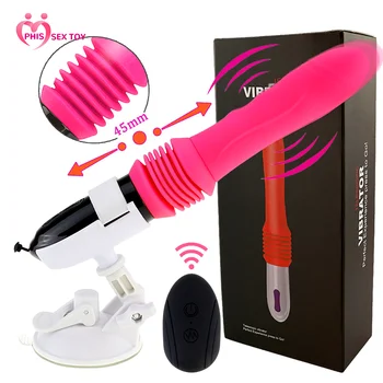 IPHISI Remote Big Dildo Vibrators Telescopic Automatic Sex Machine Adult Sex Products with Suction Cup Erotic Sex Toy For Woman 1