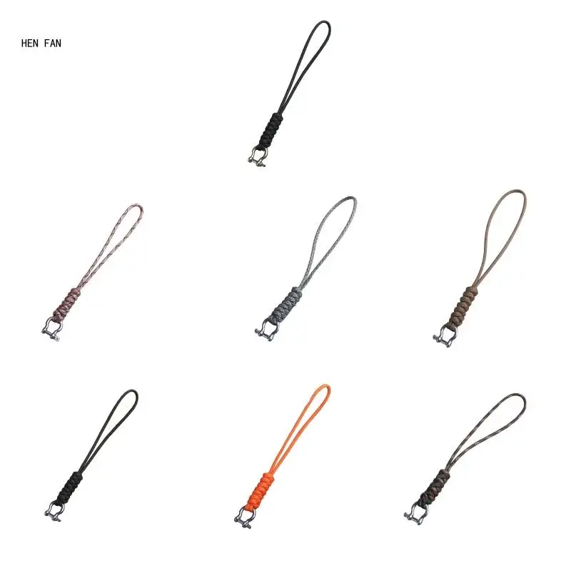 

Wrist Lanyard Metal Military for Key Ring Braided Rope Emergency Survival Umbrella Cord Men Women for Key Chain Woven St M89D