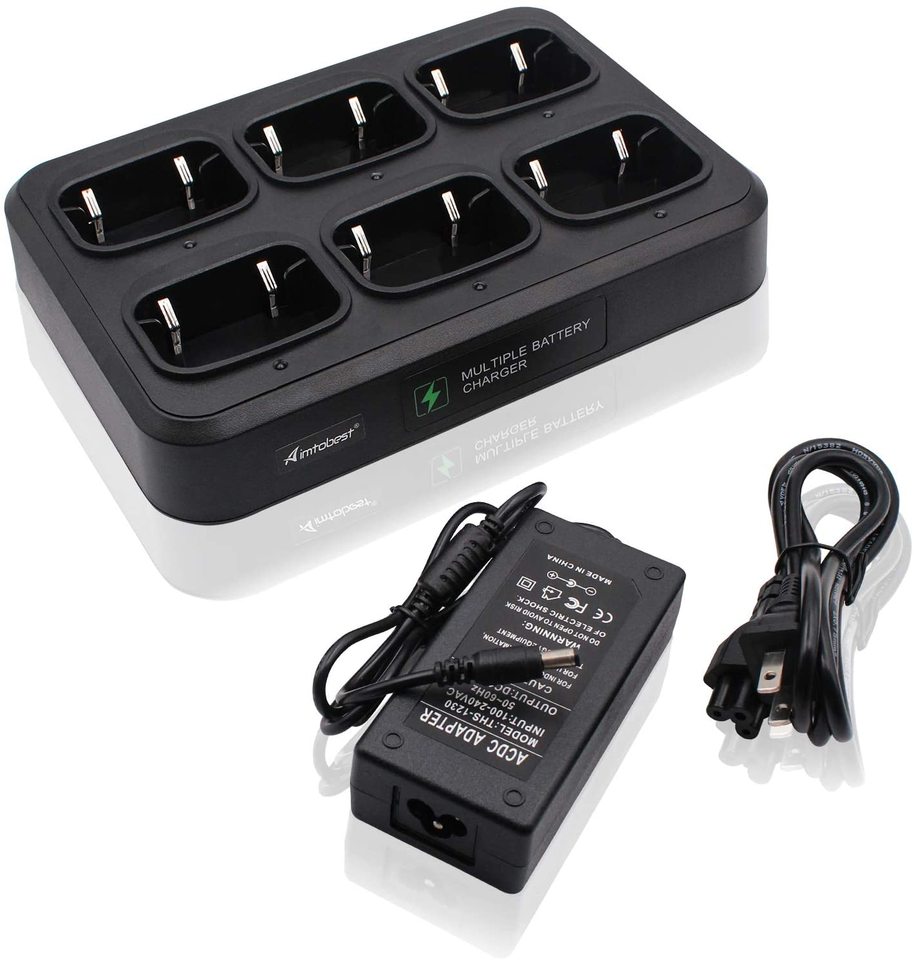 6-Bank Multi-Unit Charger for Tytera TYT MD-390 MD-UV390 Retevis RT8 RT81 RT82 RT83 RT87 RT47 RT50 Two Way Radios Walkie Talkies