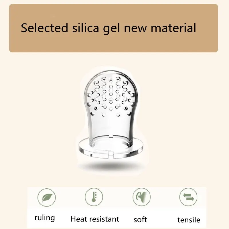Silicone fruit feeder Silicone Fresh Food Nibbler Baby Feeder Kids Boy Girl Fruit Nipples Feeding Safe Infant Baby Supplies Nipple Soother Bottles