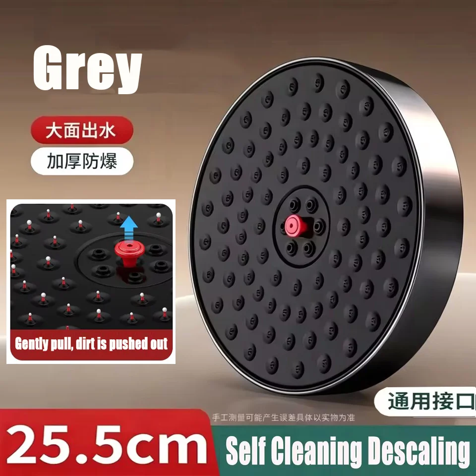 Ceiling Mounted High-Pressure Rainfall Shower Head Set with Three Flow Modes