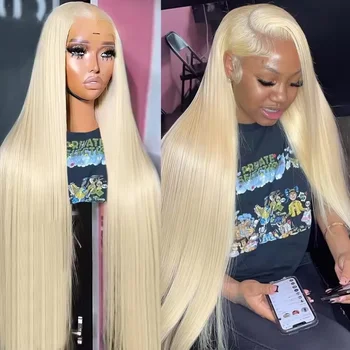 30 36 Inch 13x6 Bone Straight 613 Hd Honey Blonde Lace Front Human Hair Wigs Brazilian 13x4 Color Lace Frontal Wigs For Women 1