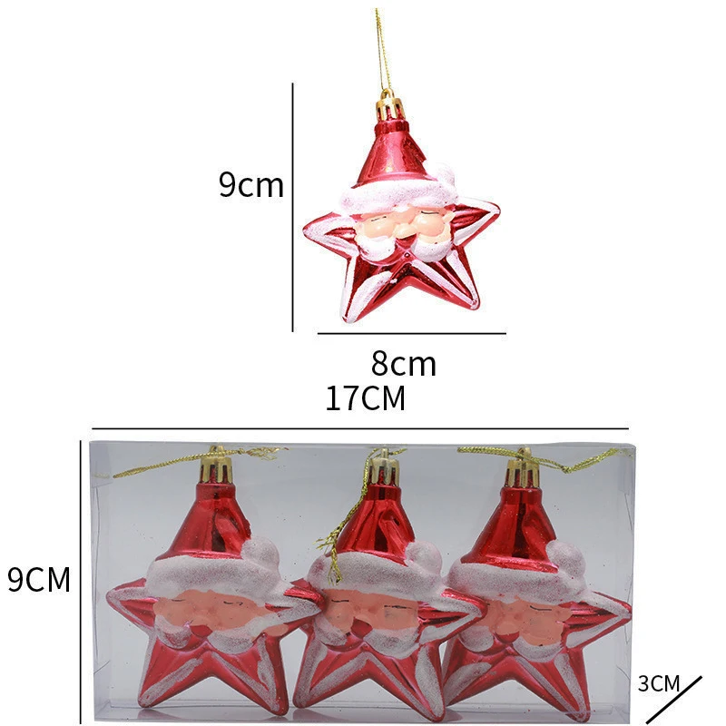 thumbnail image 1 of 3/6 piezas de piruletas navideñas con forma de bastón de caramelo, colgantes para árbol de Navidad, adornos de bolas para colgar, decoraciones navideñas para el hogar, regalo de Año Nuevo 2024, 1 of 5