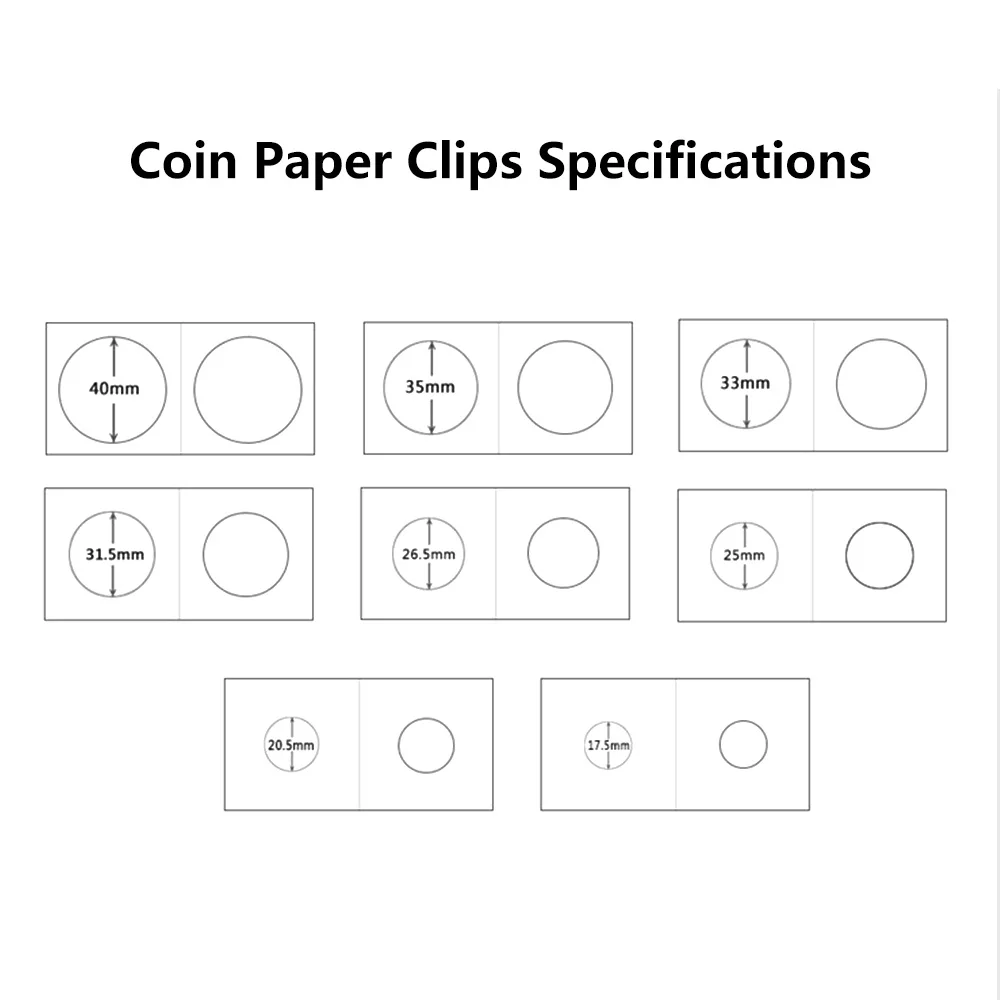 Coin Holders Stamp Collectors Cardboard Coins Flips Sleeves Coins Storage Supplies Dollars Penny Quarter Collecting 50 Pcs coins collection album money collection album coin collection album coin stamp holders