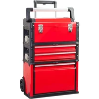 TRJF-C305ABD Torin Garage Workshop Organizer: Portable Steel and Plastic Stackable Rolling Upright Trolley Tool Box 1