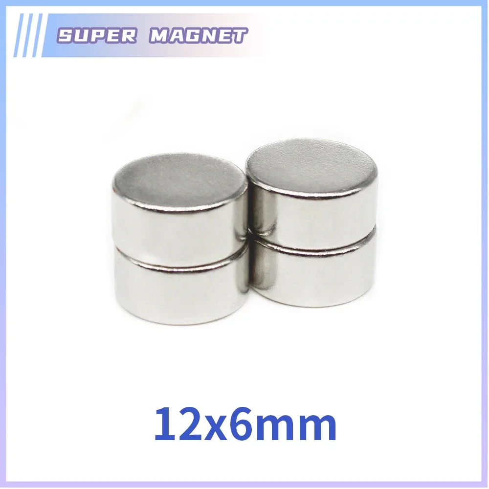 

5/10/20/30/50/100PCS 12x6 mm Disc Search Magnet Strong 12mm x 6mm Round NdFeB Magnets 12x6mm Permanent Magnets 12*6 mm N35