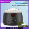 500ML Unisex Big Hair Removal Wax-melt Pot Brazilian Wax Hair Removal Melting Machine Wax Beans Heater + （200g-500g Wax Beans）