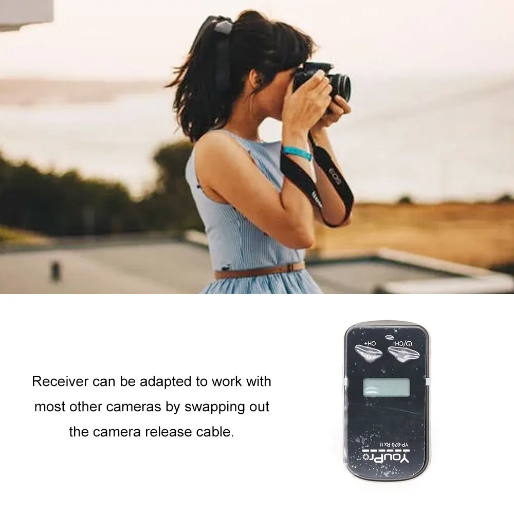 YP-870 2.4G Wireless Timer Camera Remote Shutter Release Controller LCD Timer Control For Canon Nikon Sony Panasonic