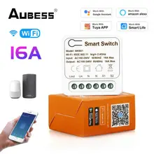 

Aubess Wi-Fi Smart MINI Smart Switch Switch Timer Smart Life APP Wireless Remote Control Works With Alexa Google Home
