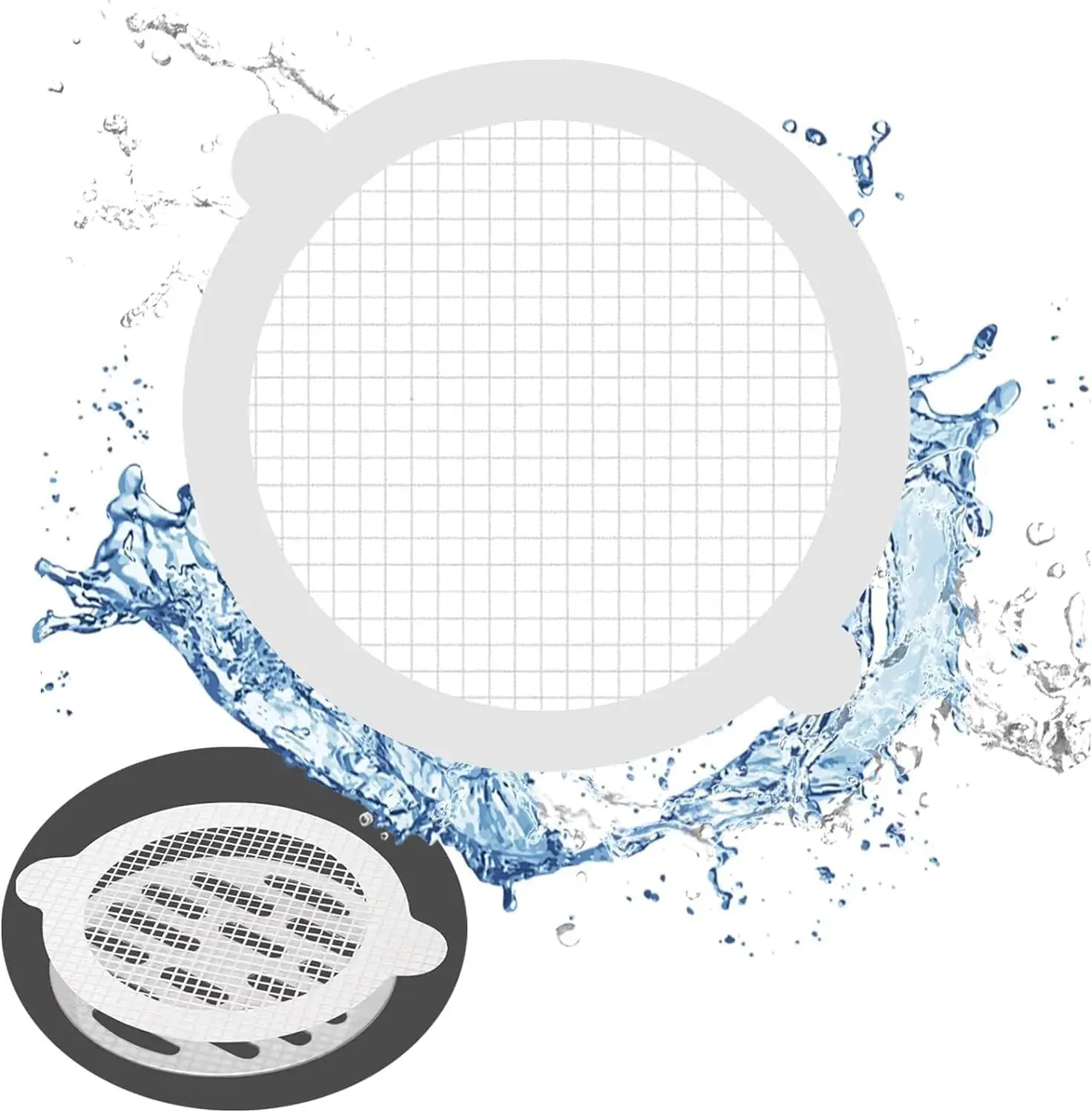 10Pack Disposable Shower Drain Hair Catcher Waterproof Mesh Stickers,Kitchen Sink Drain Strainer,Bathtub Hair Catcher for Drain,