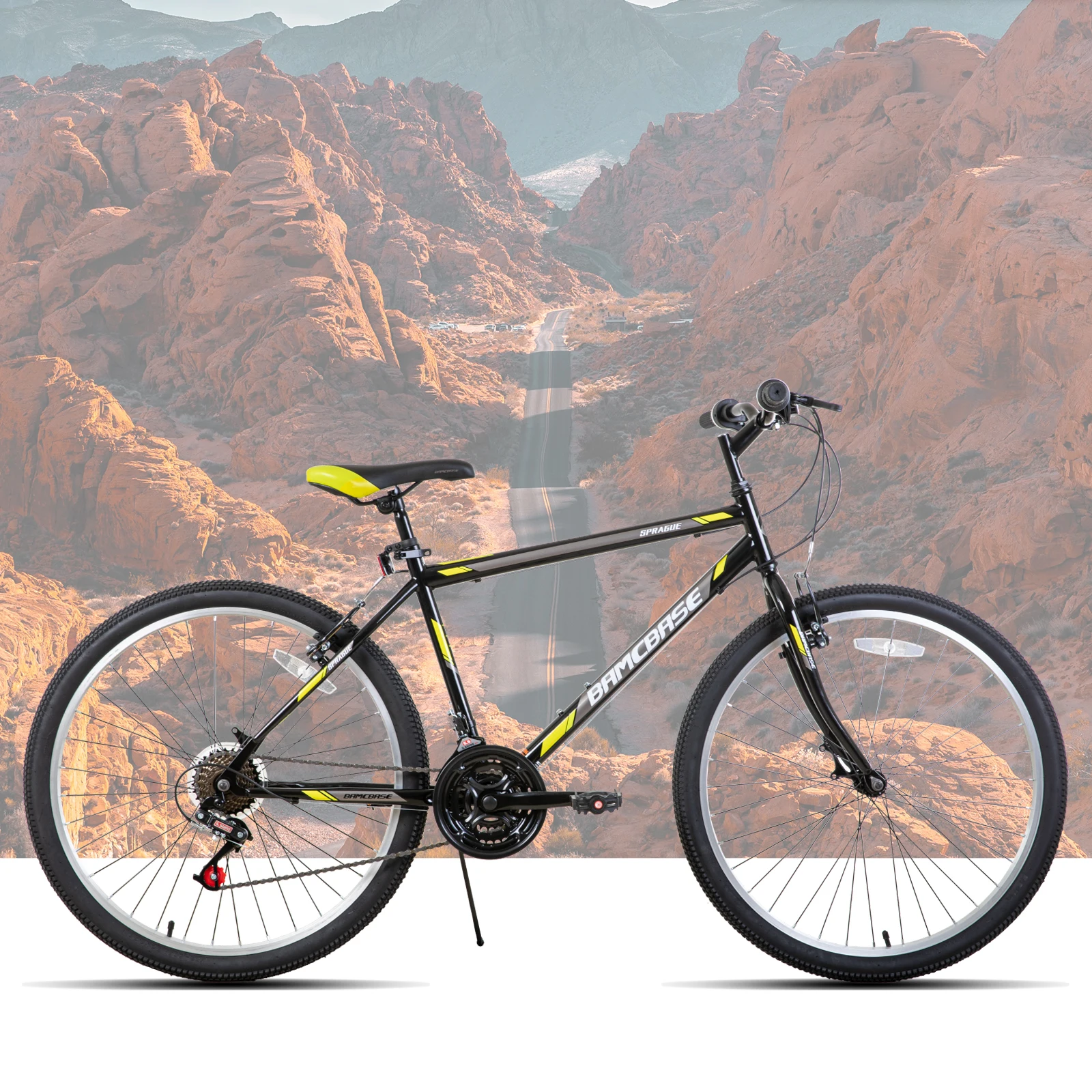 Hiland 24 26 inch Mountain Bike for Men Women, 21 Speeds High-Carbon Steel Frame, Sport Cycling MTB Bicycle for Adult 6