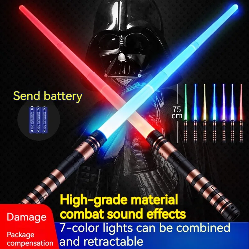 

2-in-1 Light-emitting Laser Stick Toy with 15 Colors, Ideal for Interactive Play Martial Arts Training Laser Sword Light Stick