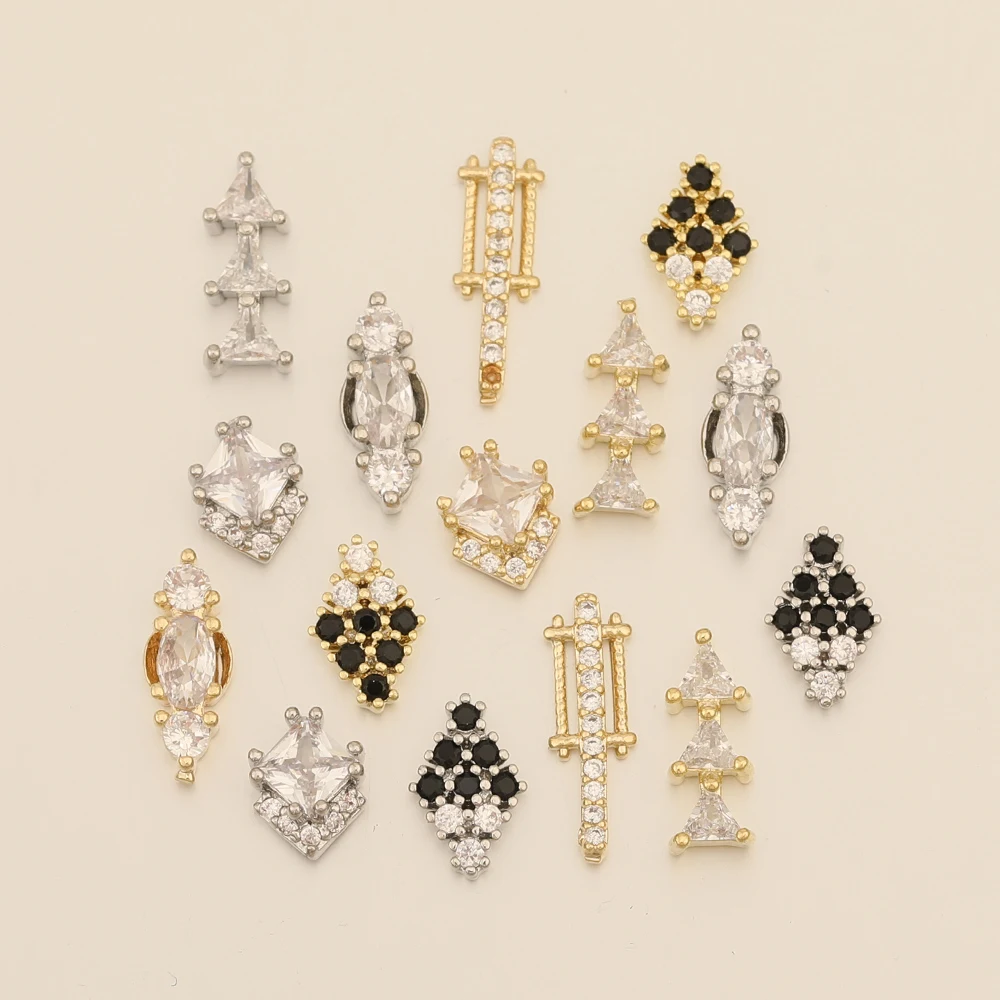 Cordial Design 50Pcs Jewelry Accessories/DIY Making/Cubic Zirconia Charms/Genuine Gold Plating/Hand Made/Fingernail Findings - cordial