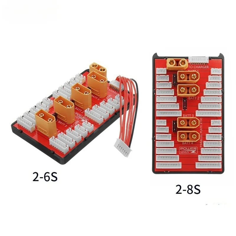 Y22A-PG 병렬 충전 보드 XT90 Lipo 배터리 Forrc 모델 2-8S는 4개의 배터리를 동시에 충전하는 데 지원합니다.
