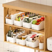 Kitchen Food Storage Box with Handle Large Capacity Spice Fruit Vegetable Container Cabinet Storage Box Kitchen Storage Organize 1