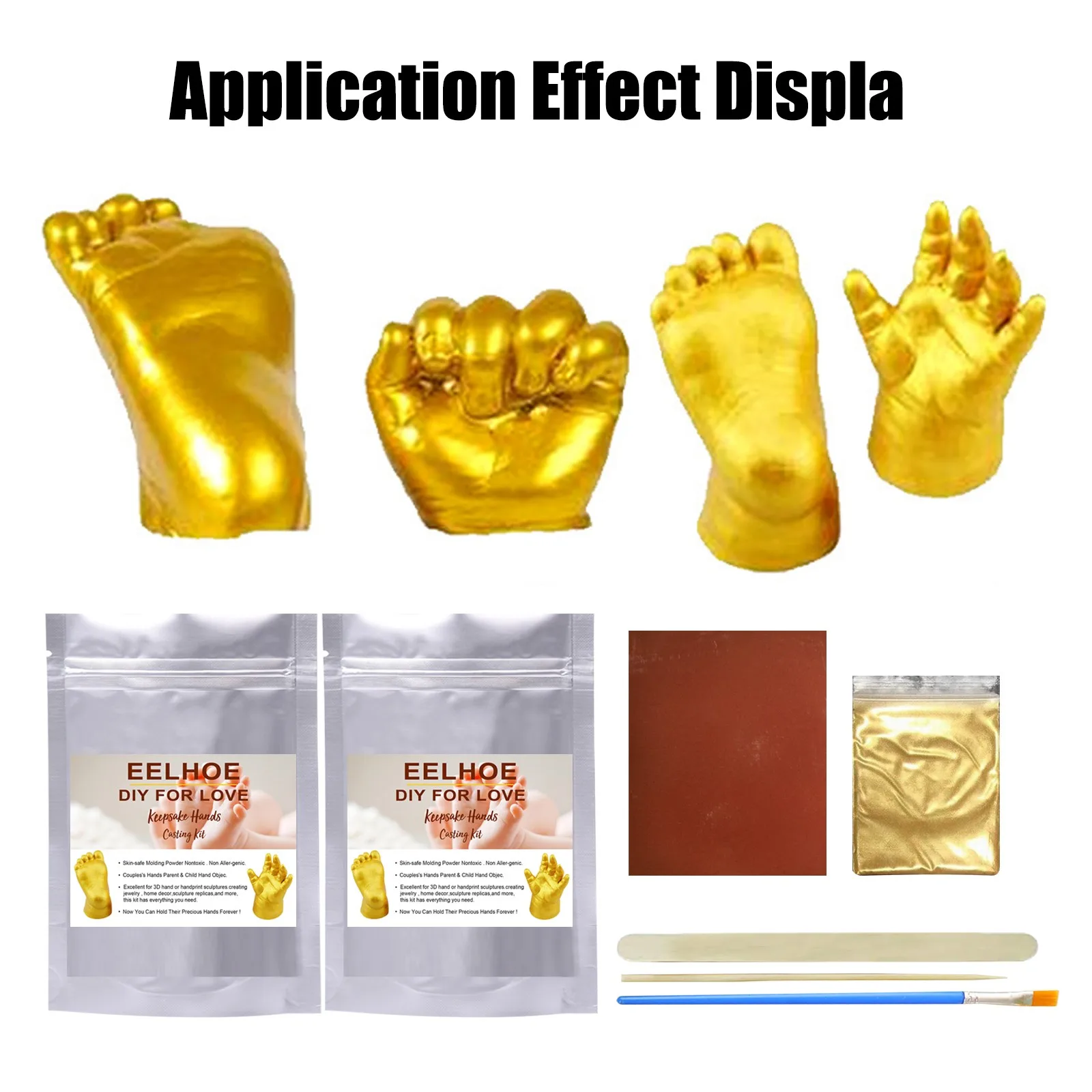 Diy Plaster Mold 3d Hand Foot Print Mold For Baby Souvenir Hand