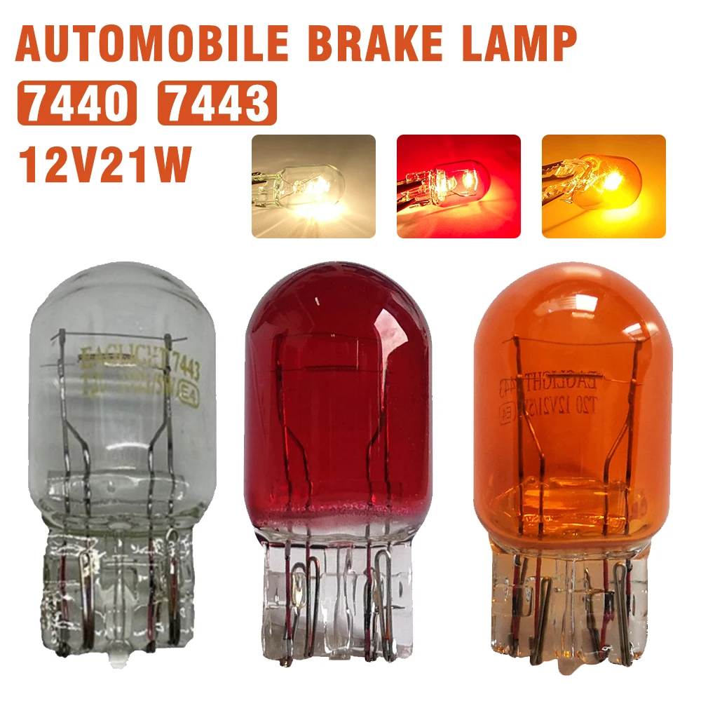 

T20 7440 7443 WY21W W21W Halogen Bulbs 7443 W21/5W T20 Super Bright Backup Reversing Light for Car Signal Lamp 12V amber Red