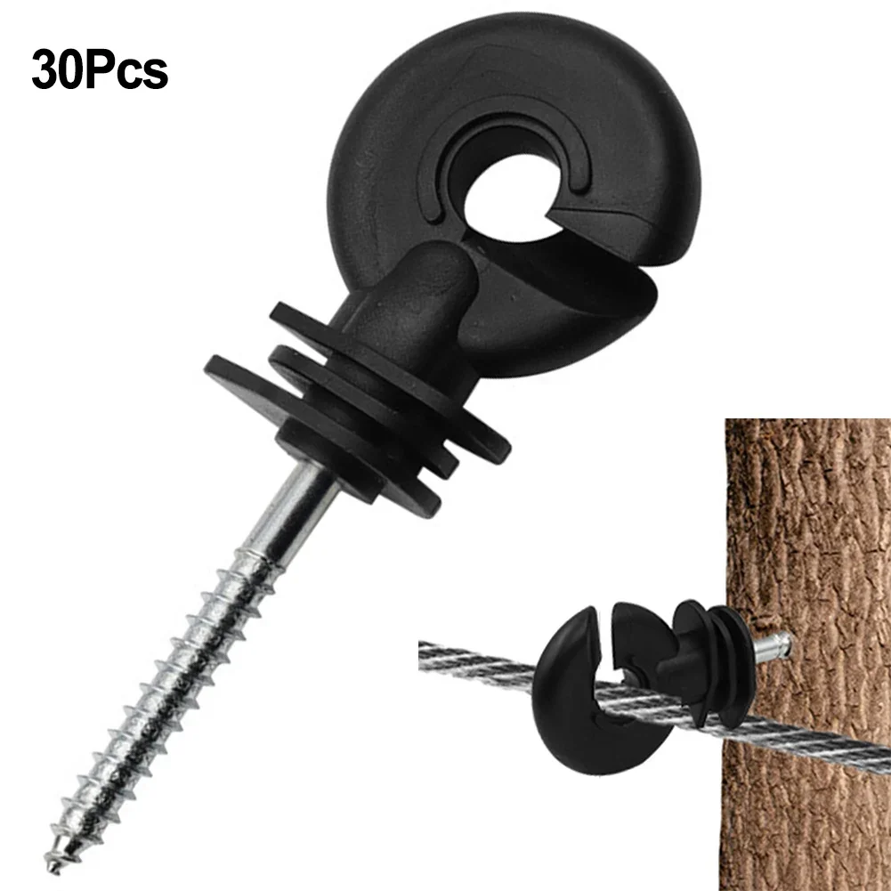 Electric Fence Insulator 9cm for Aluminum Wire for Multi-strand Wire Animal Fencing Garden Improvement Accessories 30pcs electric fence insulator