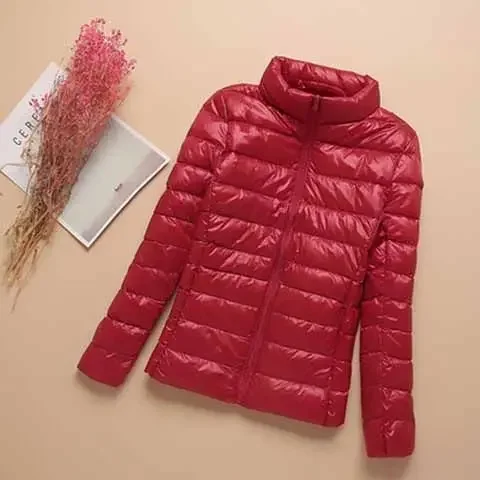 Boutique stand collar wine red