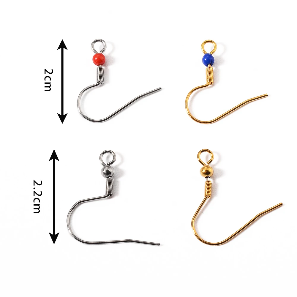 100 teile/los (50 paar) Edelstahl DIY Ohrring Erkenntnisse Verschlüsse Haken Schmuck Machen Zubehör Ohrhaken – Detail 7