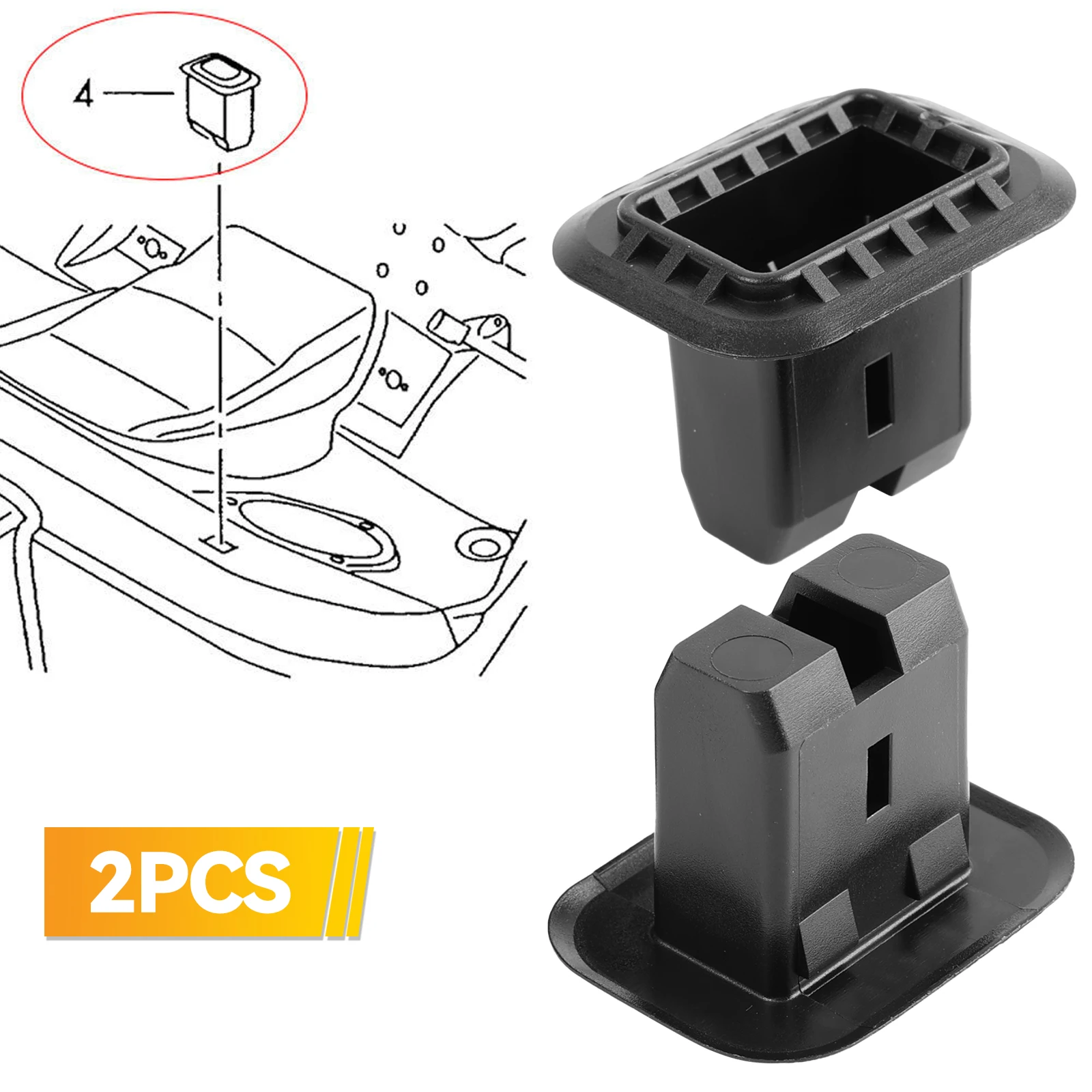 2 Stück Auto Rücksitzhalterung Clip Schnalle 4B 0886373 Für A4 Quattro02-08 A4 A6 Golf MK5 MK6 Jetta Scirocco Skoda Octavia Superb Seat – Detail 4