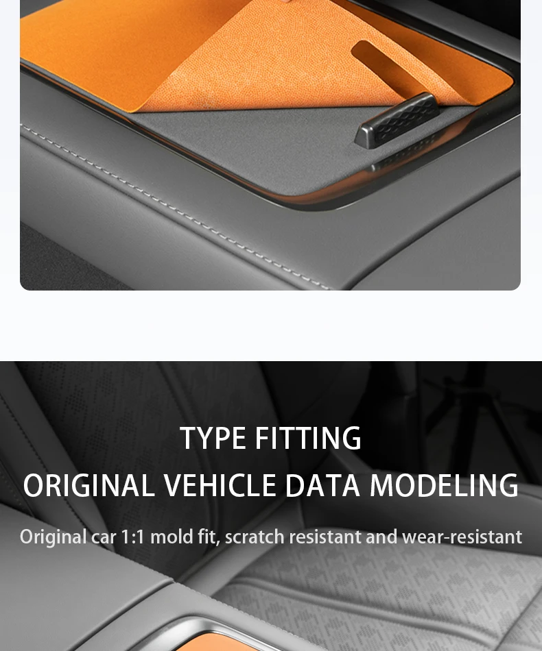 For ZEEKR 7X Suede stickers on the center console panel Scratch-resistant and di