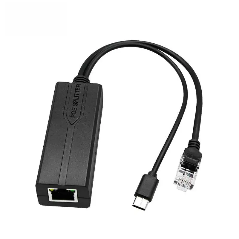 DC44V-57V 48V To 5V Micro USB Type-C POE Splitter 100/1000Mbps Gigabit POE Camera Injector Power Supply For Huawei Hikvision