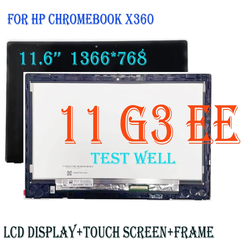 

Новый оригинальный ЖК-дисплей 11,6 дюйма для ноутбука HP Chromebook X360 11 G3 EE, фоторамка 1366x768, 40 контактов