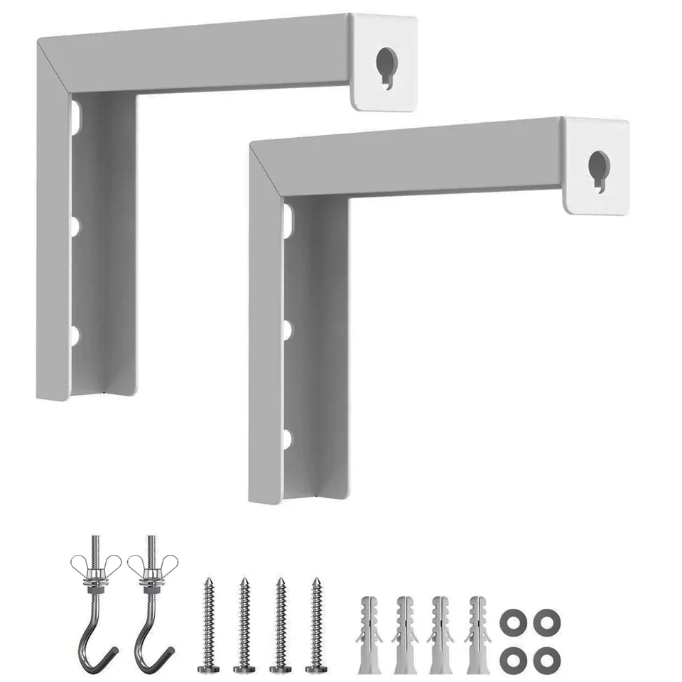 Tongyanji Supports De Fixation Murale Pour écran De Projecteur - Extension Réglable De 15,2 Cm - Avec Crochet - Support De Plafond Ou Mural - Charge De 36,3 Kg