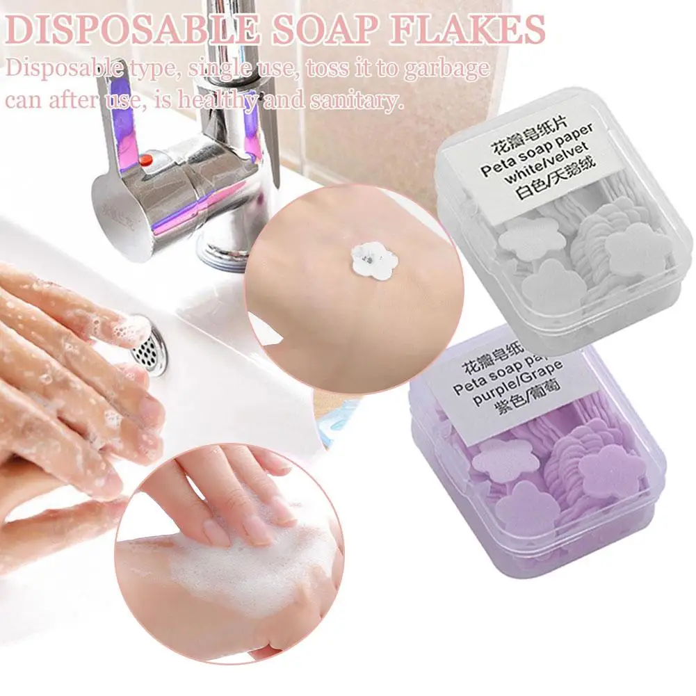 

Disposable Soap Tablets Portable And Portable For Travel Soap Paper And Soap Flower Petal Hand Sanitizer Cleaning S9I7