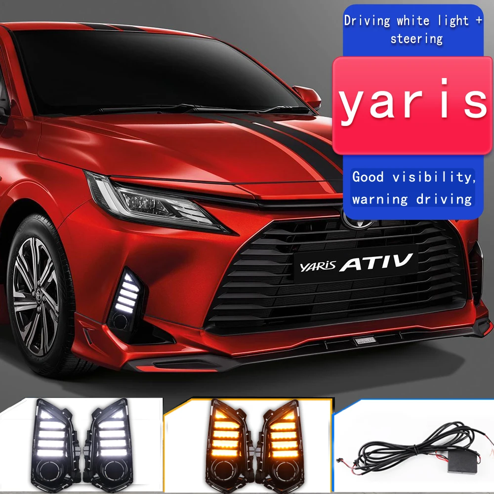 2PCSLEDDaytimeRunningLightForToyotaYarisAtivVios2023DynamicTurnYellowSignalRelay.jpg