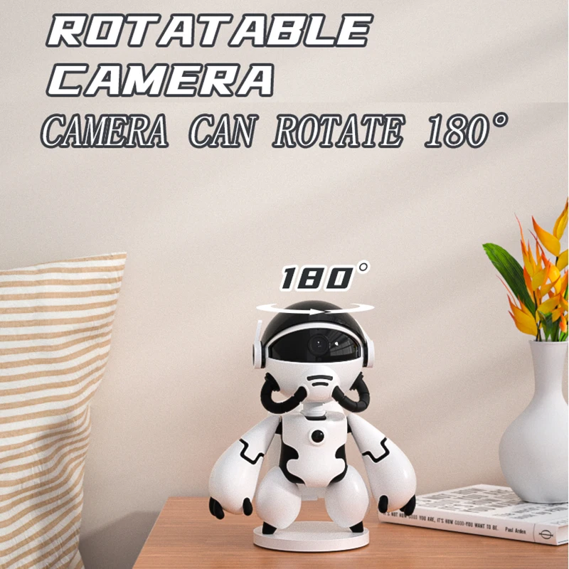 Robot Camera WIFI Mini Cameras 2MP IP Indoor Cam Wireless PTZ Monitor Audio Video Security Surveillance 1080P Night Vision