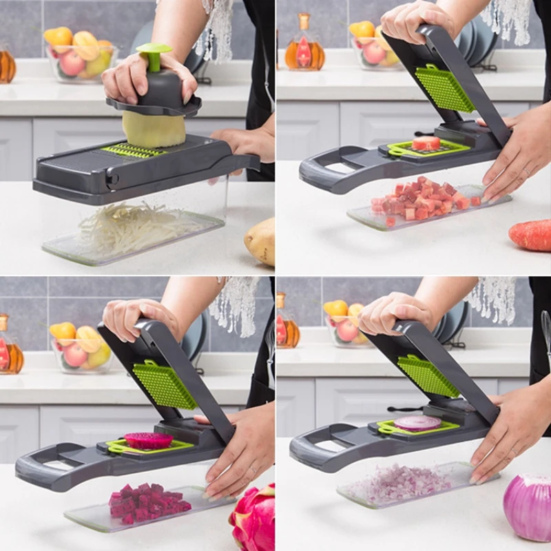 22 In 1 Vegetable Chopper Multifunctional Slicer Dicer Slicer Vegetable  Cutter Kitchen Grater Onion Garlic Carrot Potato - AliExpress