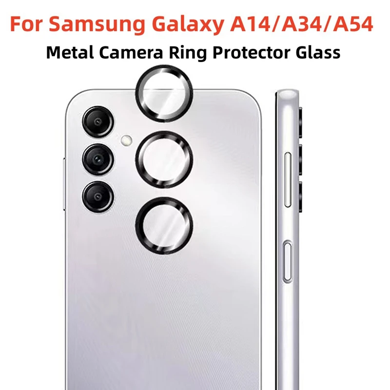 Camera Lens Protector For Samsung Galaxy A14 5G Metal Camera Protector Ring  Tempered Glass on Galaxy A34 A54 A14 Protective Cap - AliExpress