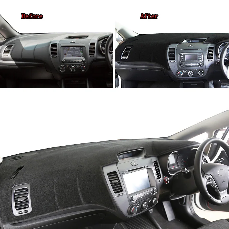 2013 2014 2015 KIA CERATO FORTE K3 DASHBOARD COVER DASH MAT PAD SUN SHADE DASH BOARD COVER CARPET RHD dashboard cover