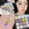 Shiny Sequins Flakes Eyeshadow Palette Self Adhesive Glitter Gel Hair Body Nail Blue Pink Yellow Sequin Gel Makeup Decoration 2