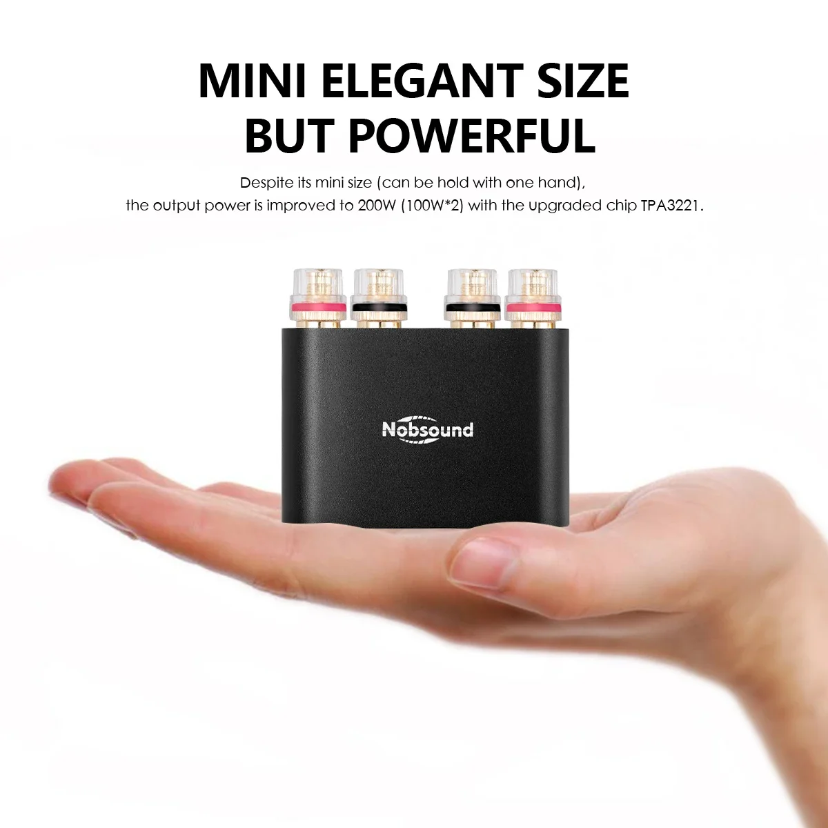 Nobsound hifi digitální zesilovače mini stereo DSP Bluetooth 5.0 přijímač domácí audio ploše energie zesilovač 100W*2