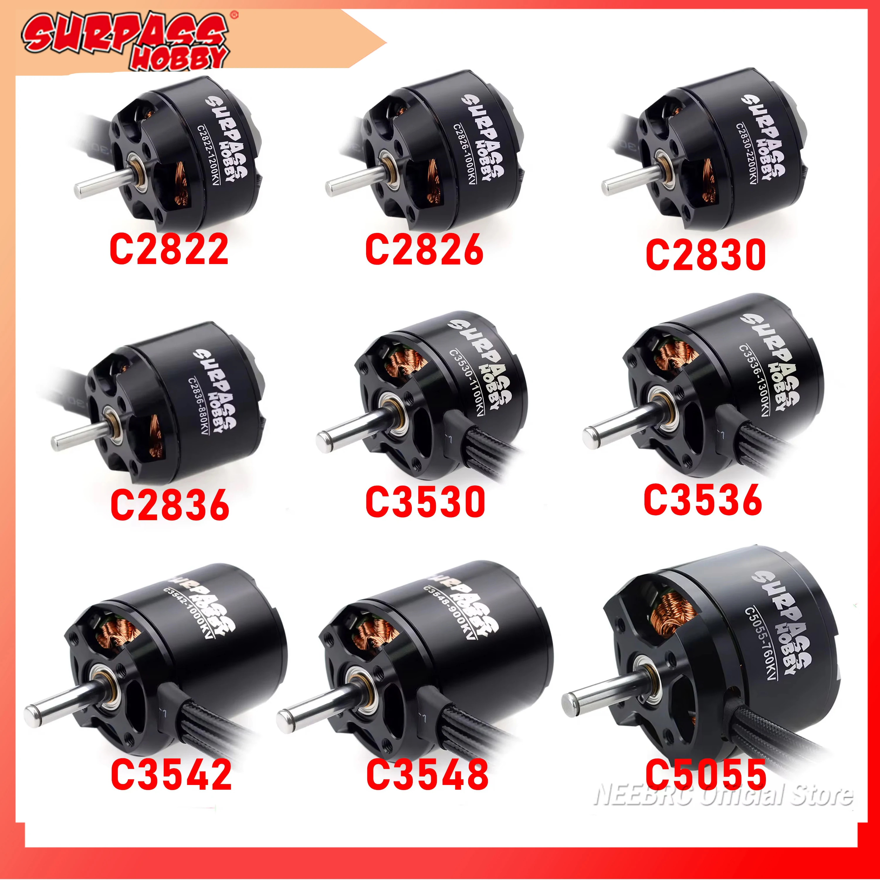 High-Performance Brushless Motor for RC Aircraft and Drones