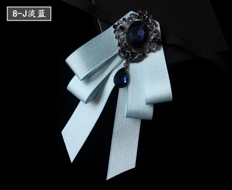 Vintage Kristall Stoff Fliege Brosche Koreanische Mode Bowties Krawatten für Mann Band Hemd Kragen Luxulry Schmuck Zubehör – Detail 10