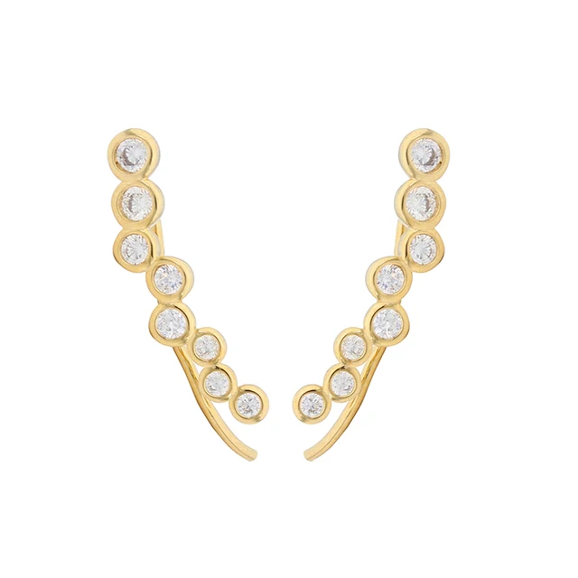 86133-f848e8.jpg KYOUNUO or argent rempli oreille grimpeur boucles d'oreilles pour femmes Zircon Piercing femmes oreille chenille boucles d'oreilles bijoux en gros