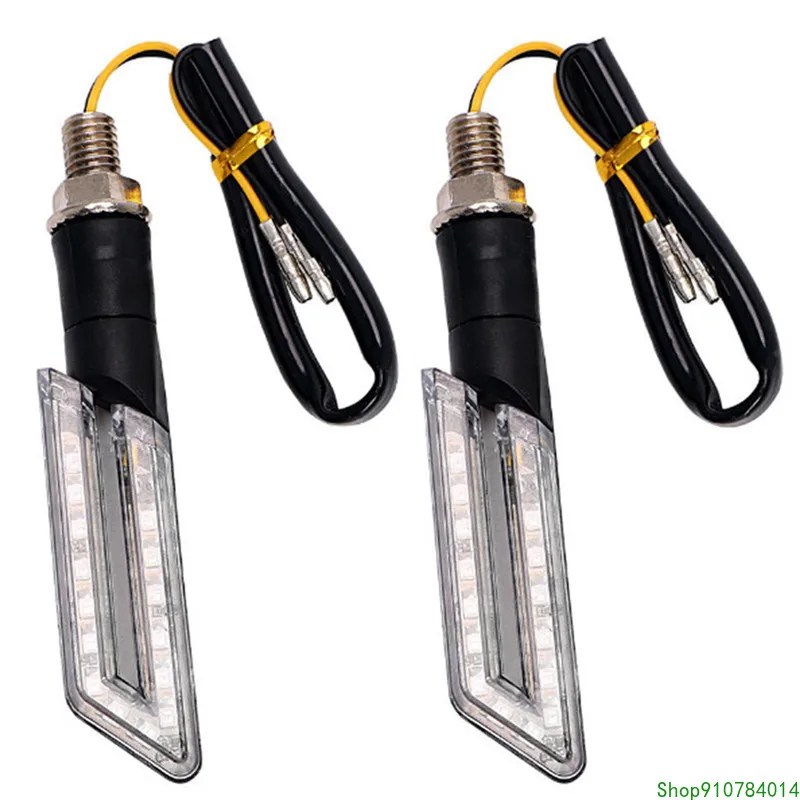

2 Pcs Motorcycle Led Blade Turn Signal Electric Car Turning Light Indicator Light Motorcycle Accessories