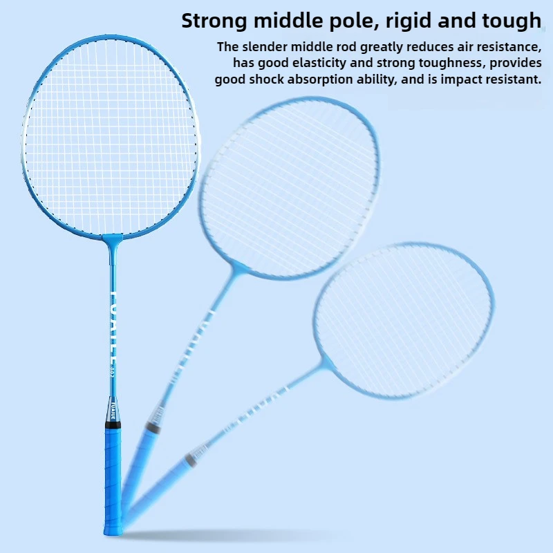 Durable Sports Products Ferroalloy Frame Rackets A Pair Racquet With Premium Badminton Bag & 3 Balls_voghion.com