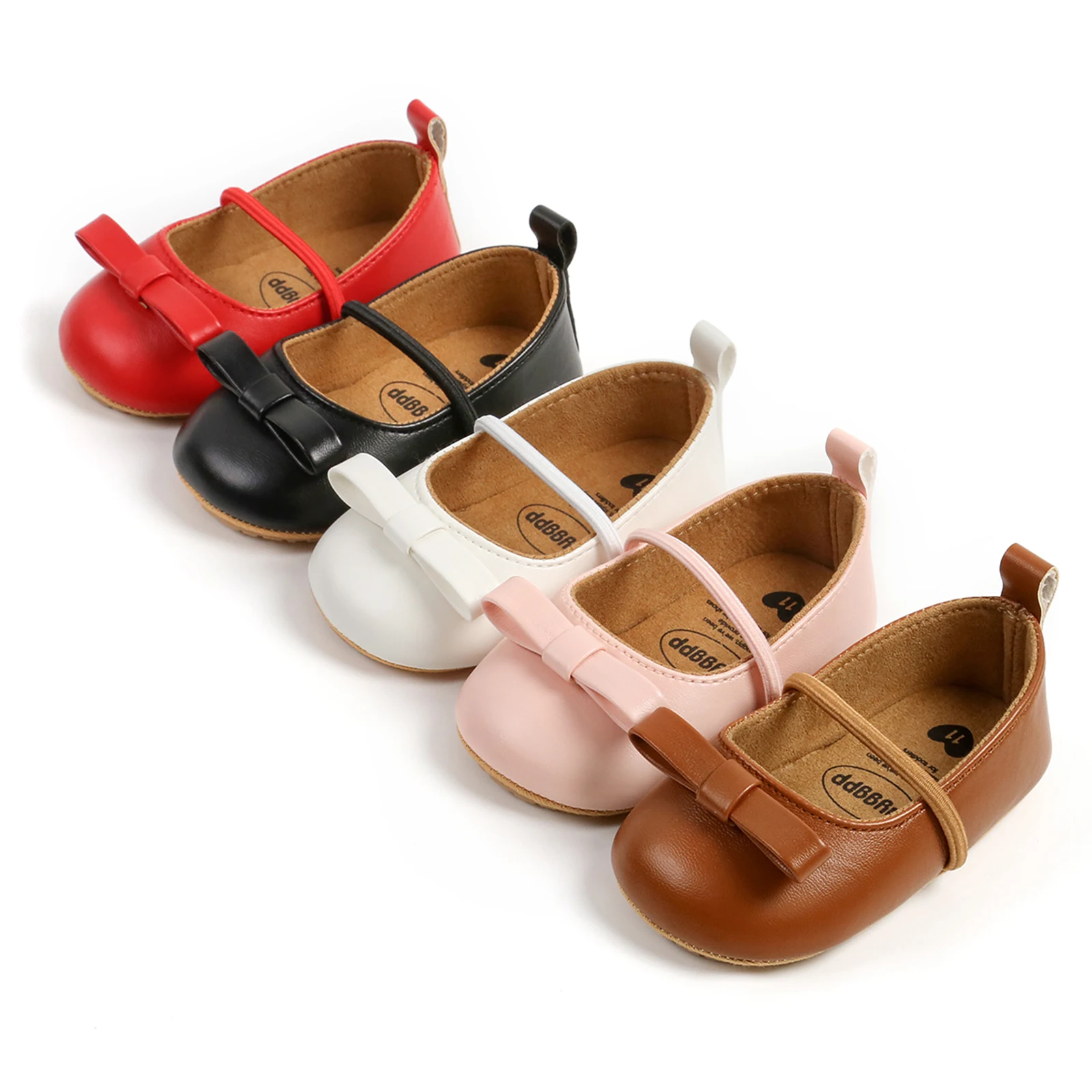 Infant Baby Girls Princess Shoes Cute Bowknot Mary Jane Wedding Slippers Adorable Wedding Dress Shoes Prewalking
