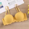 Sexy Bras Push Up Seamless Underwear Women Solid Color Wireless Lingerie Feamle One-pieces Gather Convertible Straps Brassiere 5