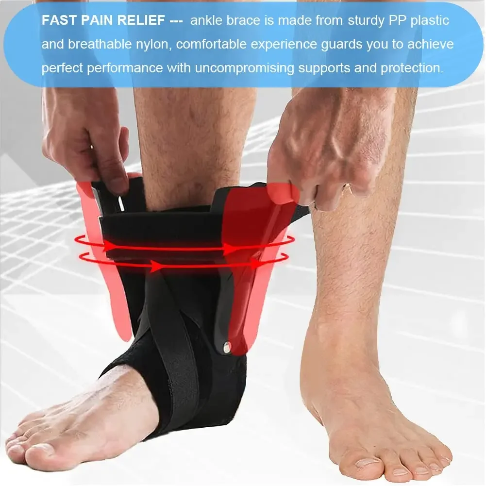 Ankle Support Brace with Side Stabilizer for Sprained Ankle Injury Recovery Achilles Tendonitis
